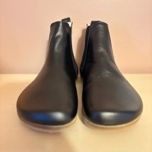 Groundz Handmade Leather Clay Chelsea Boots Shoes Barefoot Earthing Black 38 - Picture 9 of 12